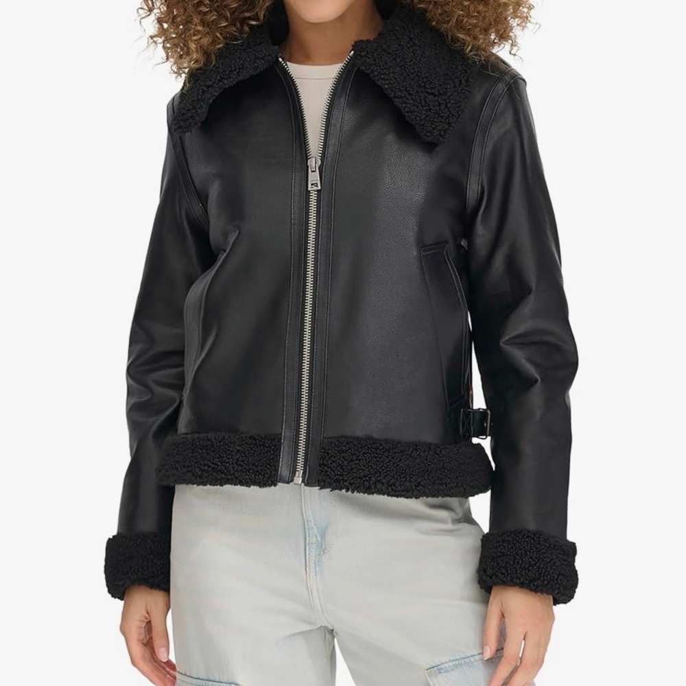 Women's Black Shearling Jacket